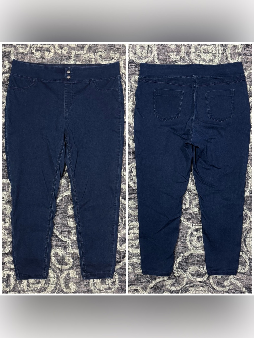 Terra & Sky Women's Plus Size Denim Wash Jeggings! Size 1X (16W-18W).